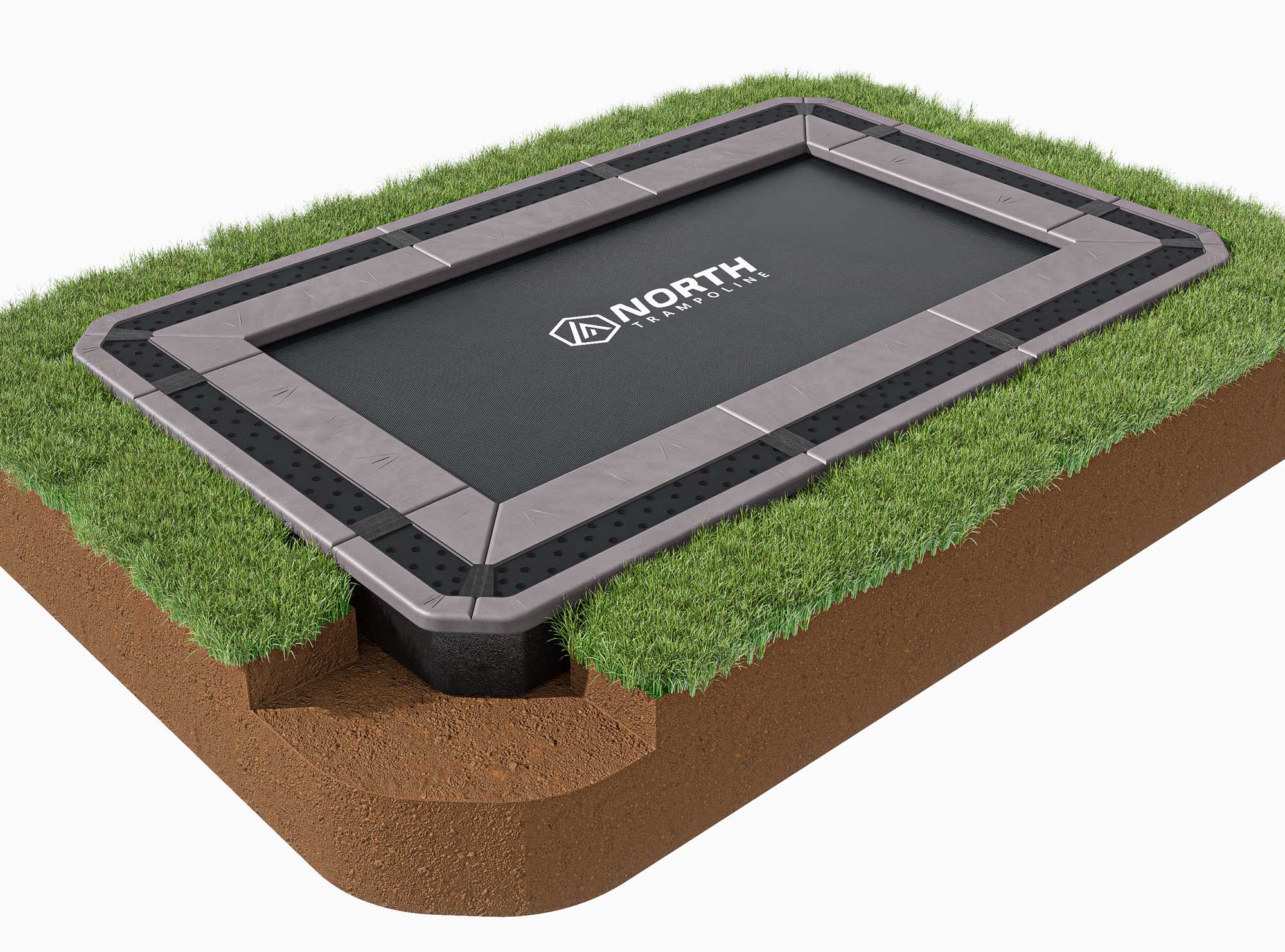 NORTH INGROUND TRAMPOLINE Rectangular / 300 x 180 cm / Trampoline Only