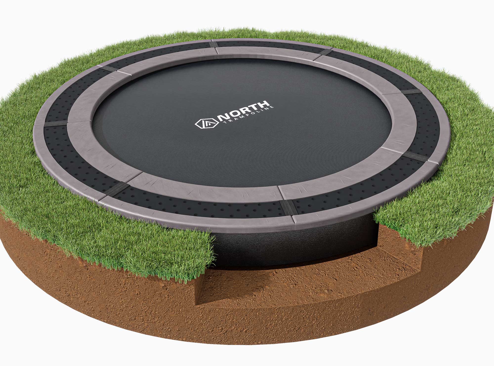 NORTH INGROUND TRAMPOLINE Round / 300 cm Round / Trampoline Only