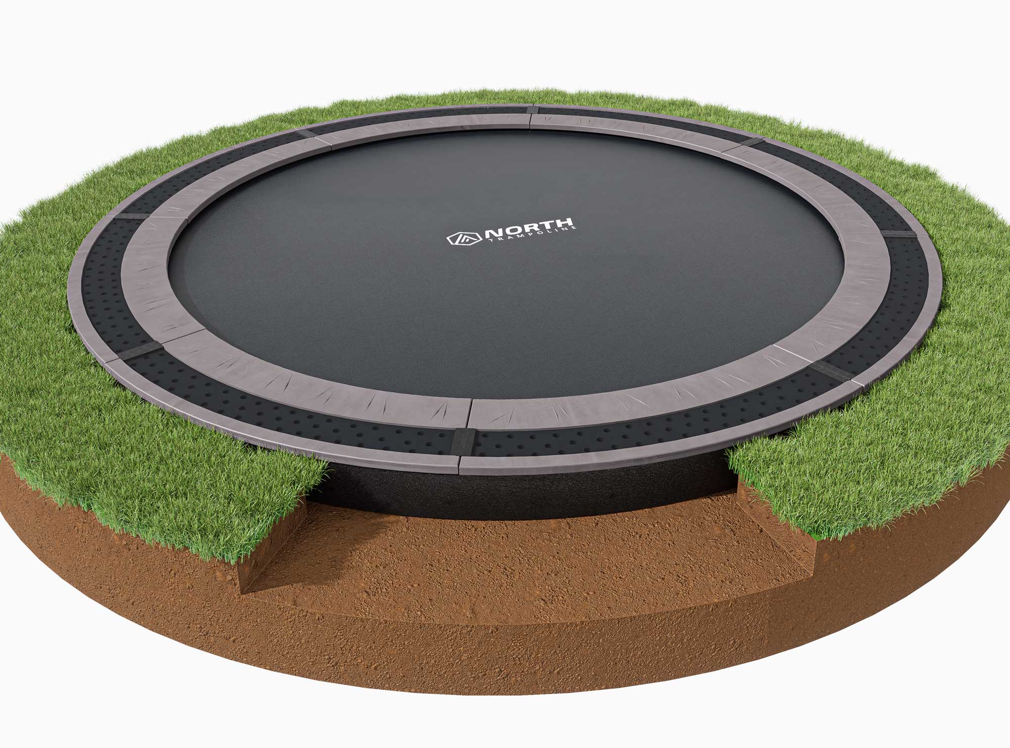 NORTH INGROUND TRAMPOLINE Round / 430 cm Round / Trampoline Only