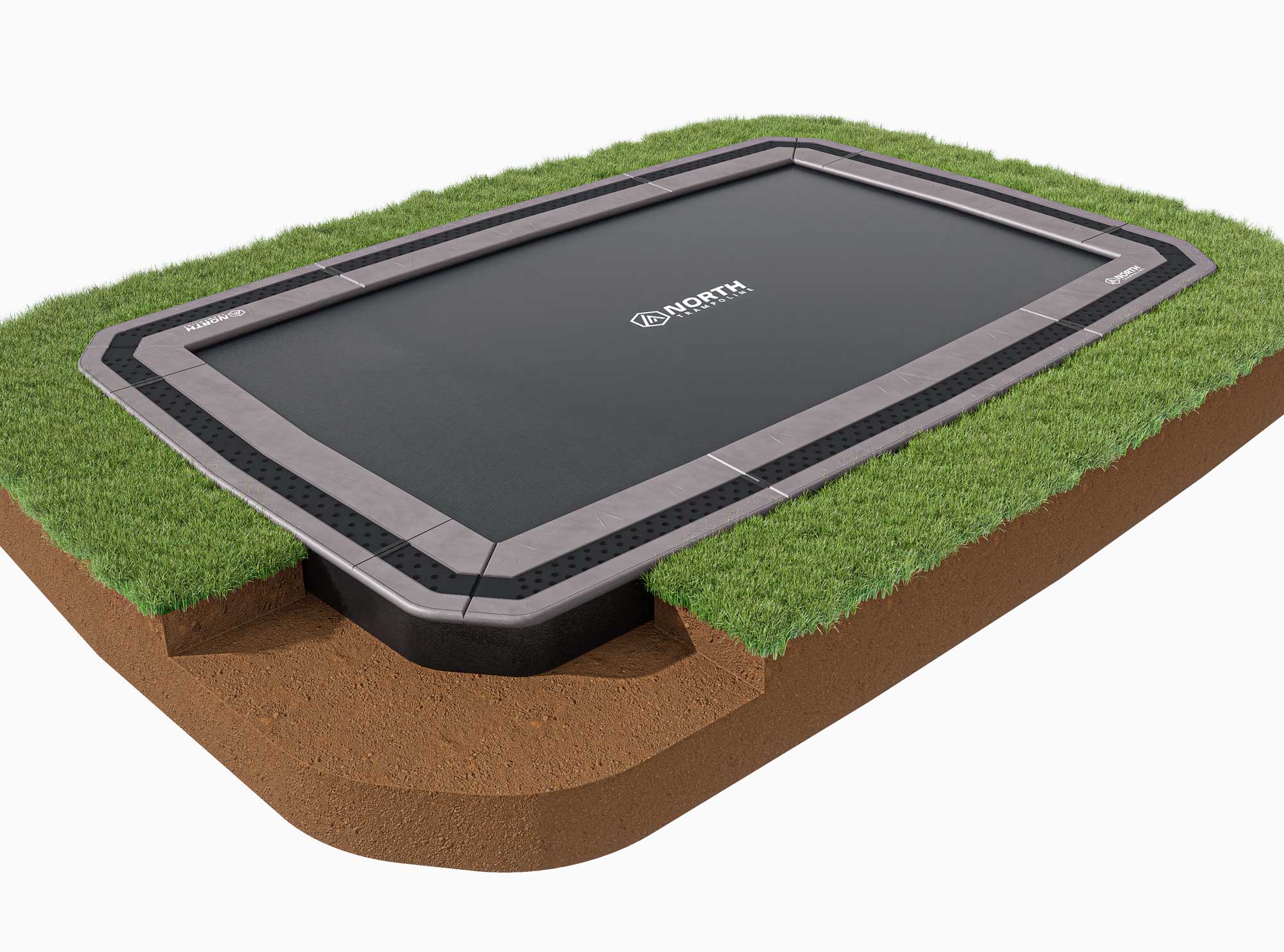 NORTH INGROUND TRAMPOLINE Rectangular / 460 x 310 cm / Trampoline Only