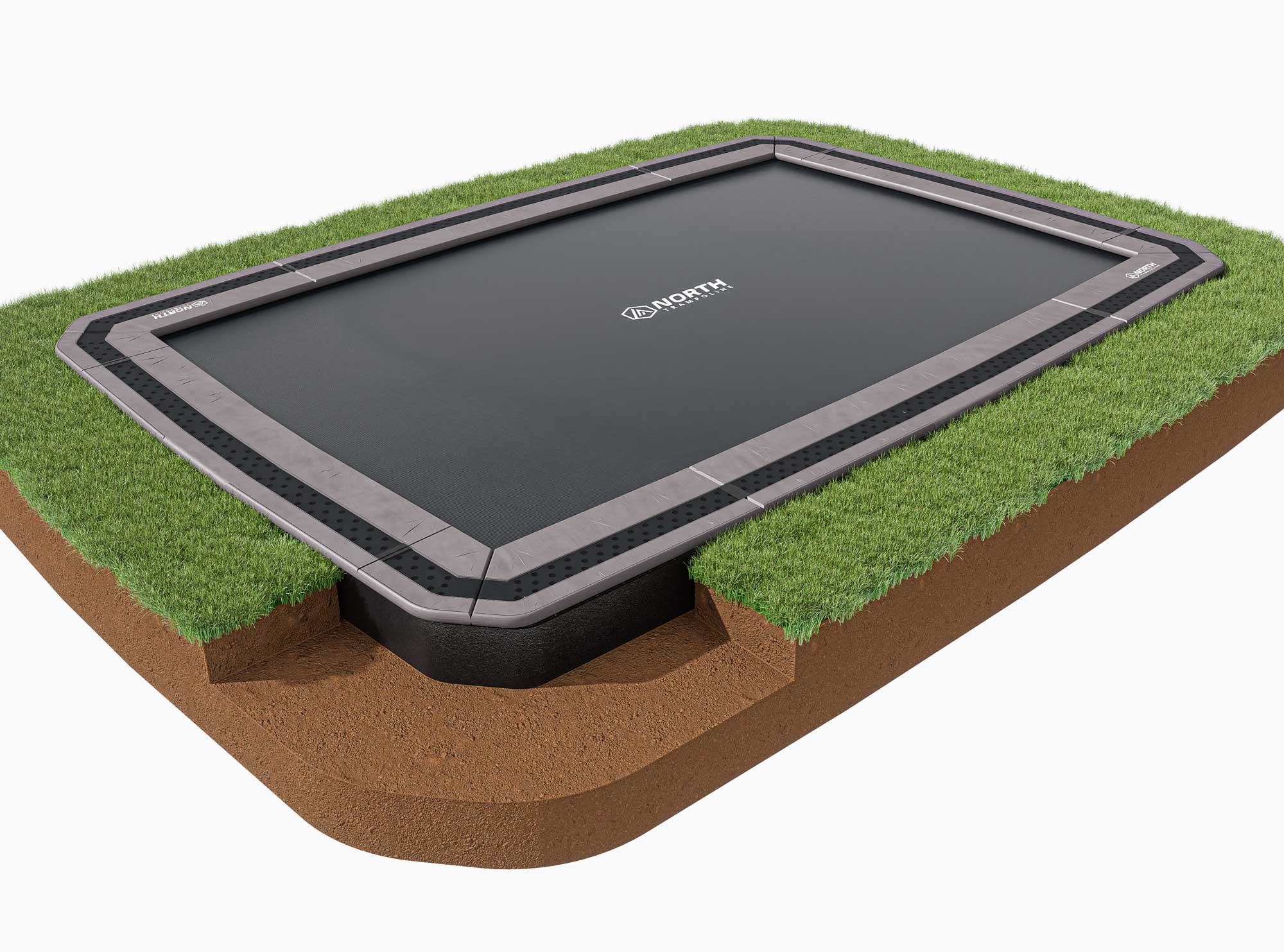 NORTH INGROUND TRAMPOLINE Rectangular / 520 x 360 cm / Trampoline Only