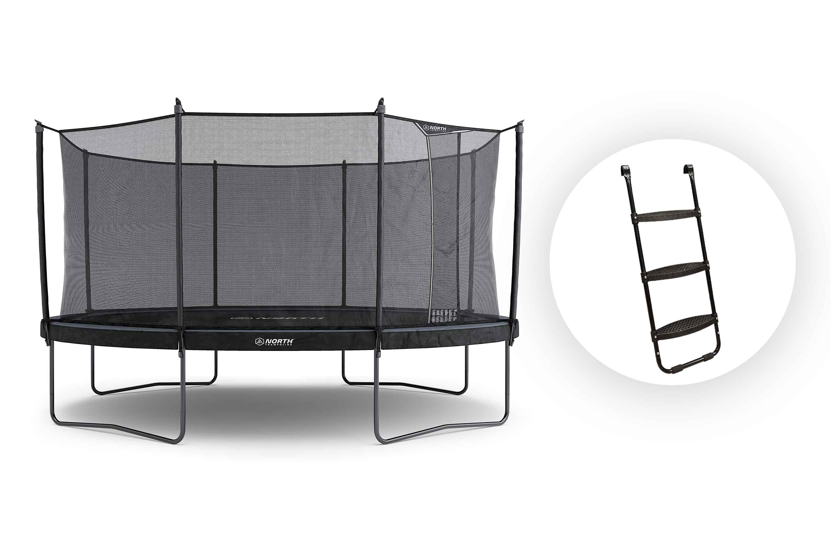 North Pioneer Trampoline Oval / 5.0 m x 3.5 m / Trampoline + Ladder Bundle